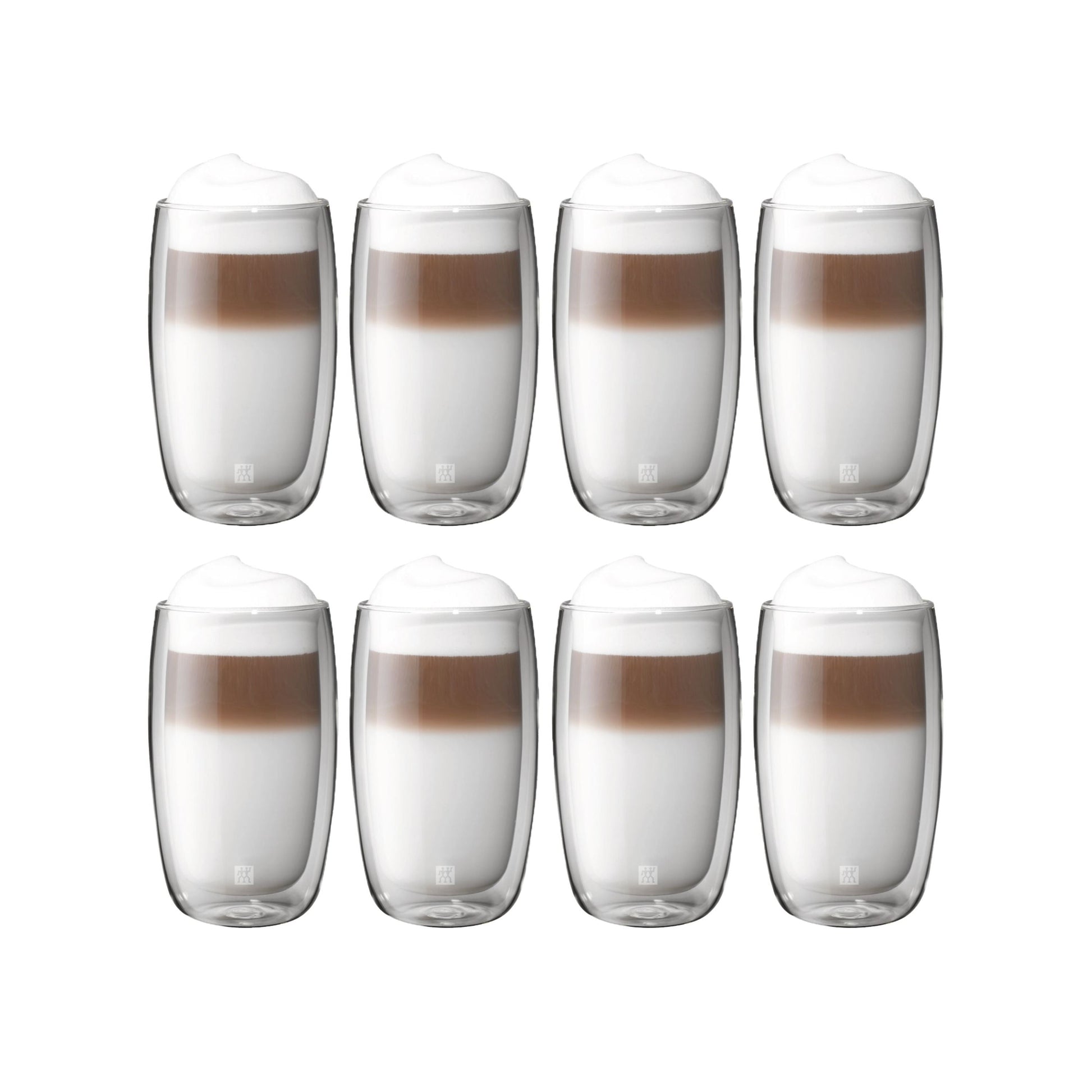 ZWILLING Sorrento 8 Piece Latte Glass Set - Value Pack, Transparent-n/a-DECOROLALA