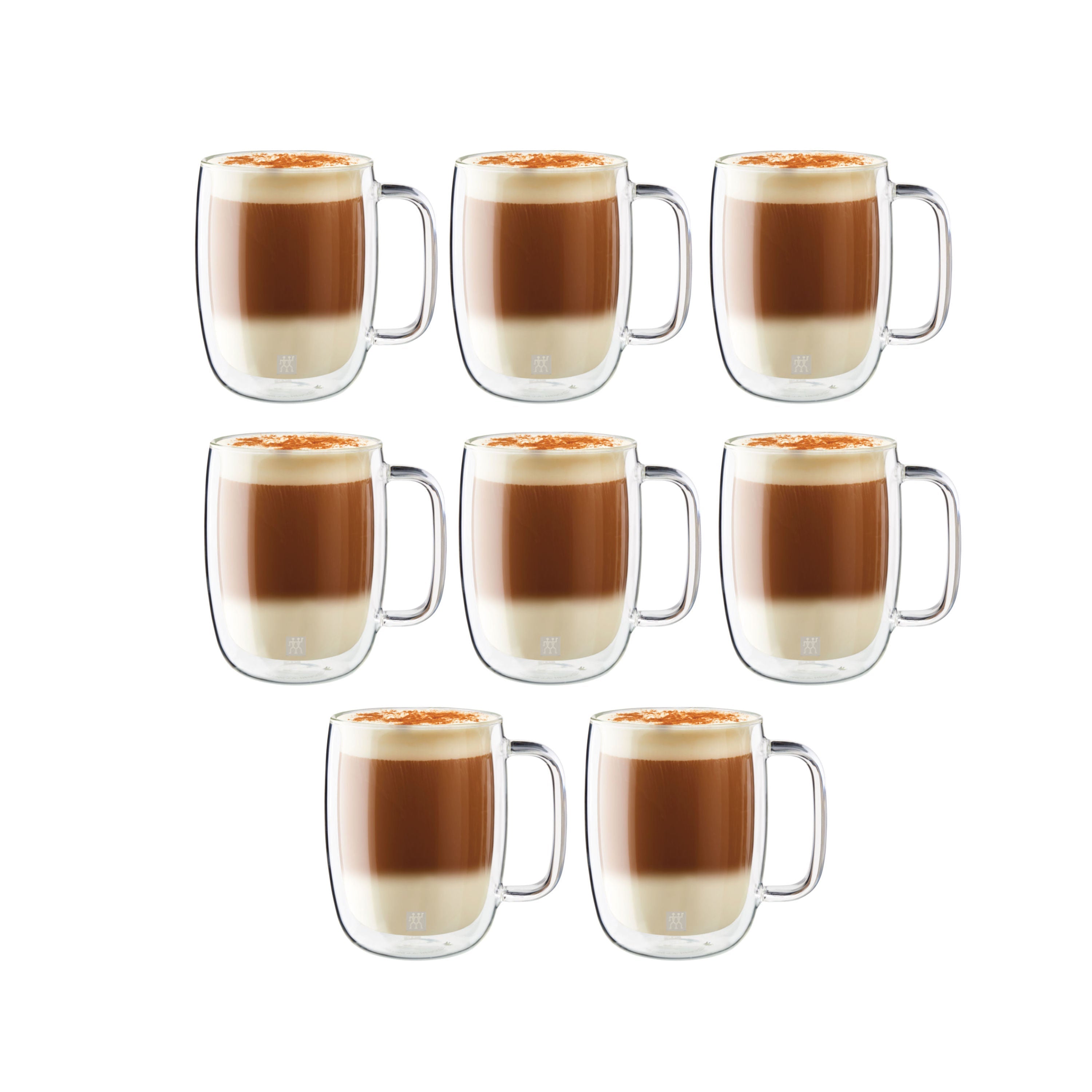 ZWILLING Sorrento Plus 8 Piece Latte Mug Set - Value Pack, Transparent-n/a-DECOROLALA