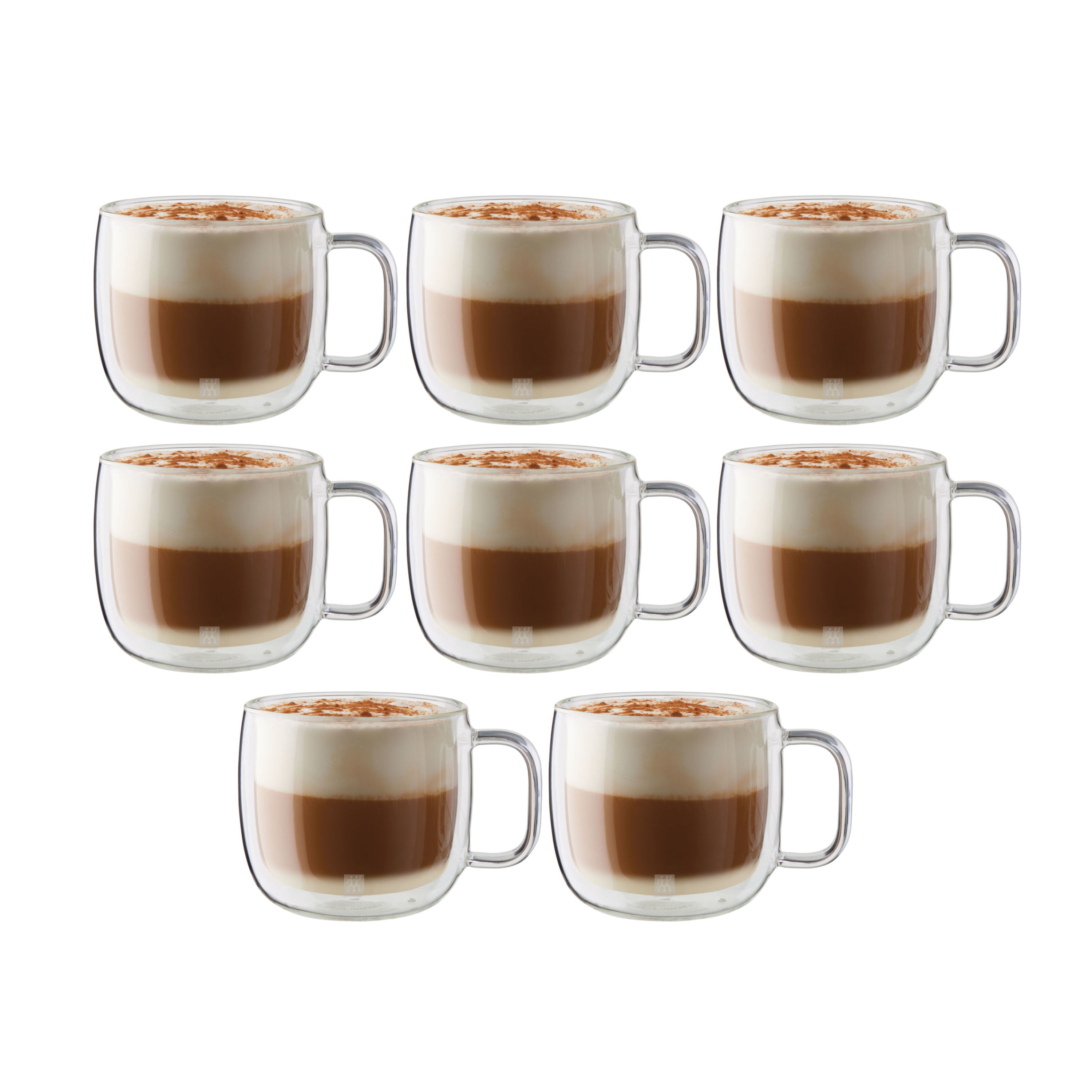 ZWILLING Sorrento Plus 8 Piece Cappuccino Mug Set - Value Pack, Transparent-n/a-DECOROLALA