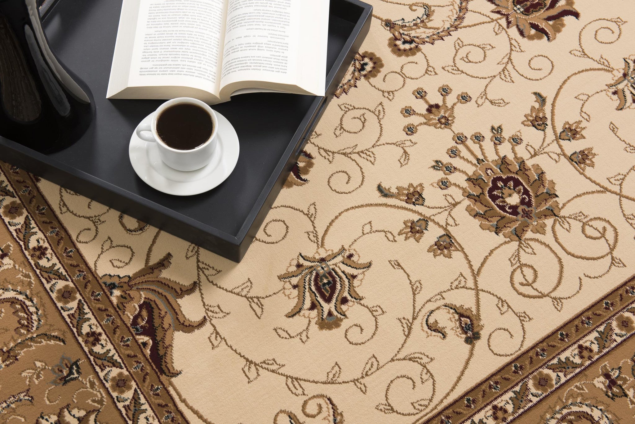 10' Beige And Ivory Oriental Runner Rug-6