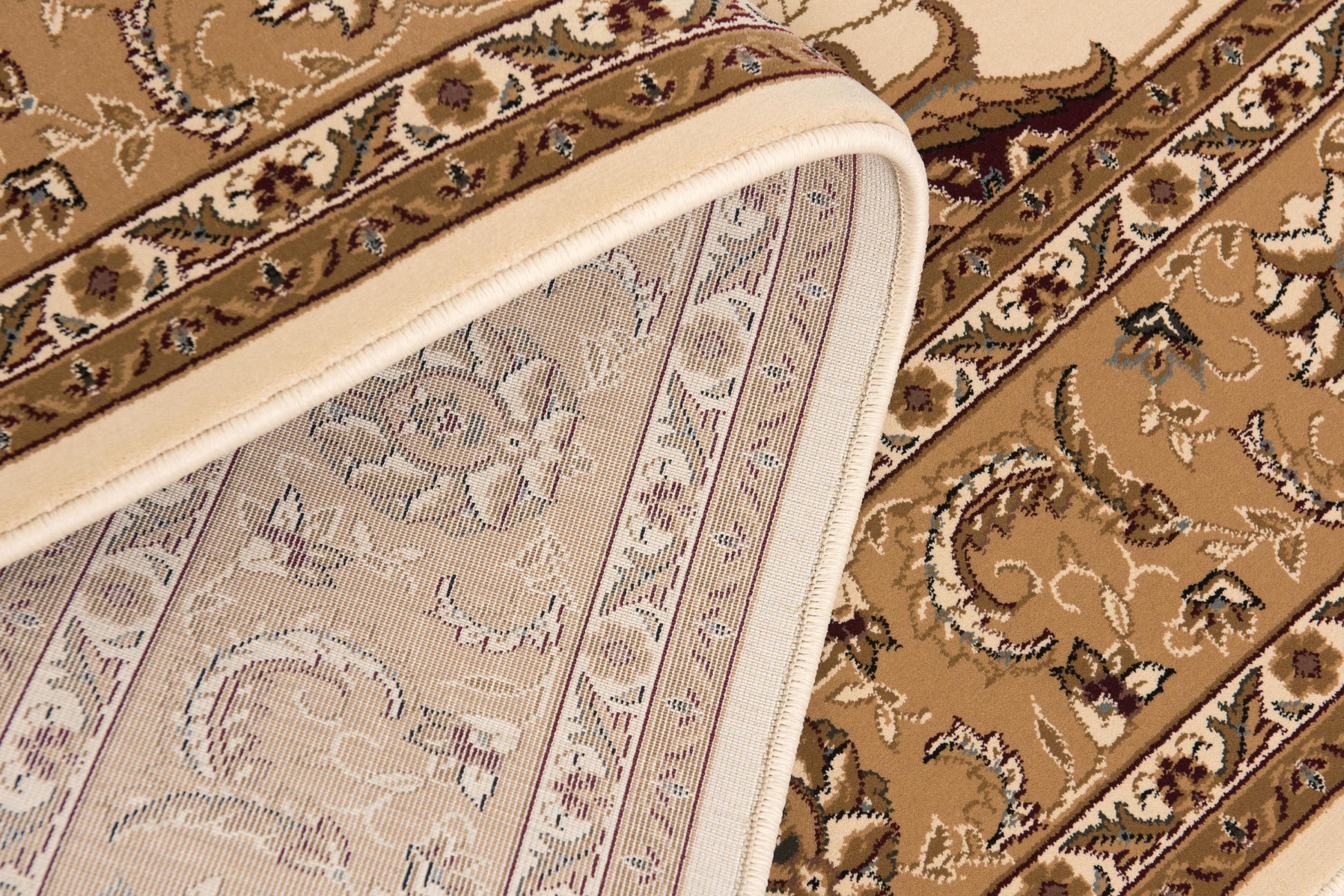 10' Beige And Ivory Oriental Runner Rug-3