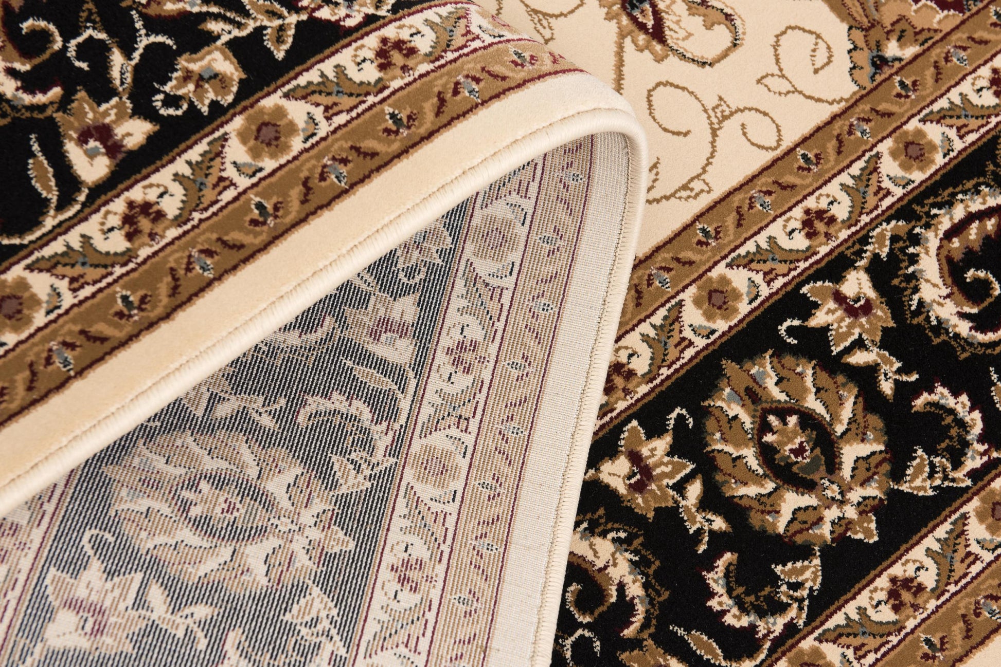 20' Black And Ivory Oriental Runner Rug-2
