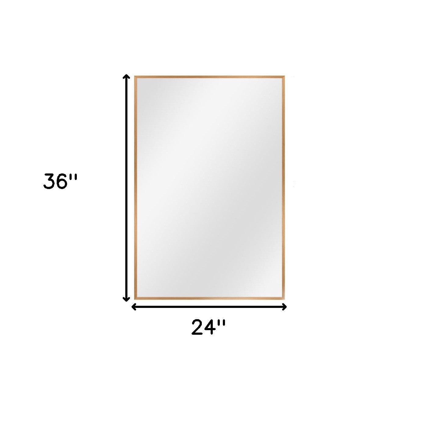 36" Gold Metal Framed Bathroom Vanity Mirror-Mirrors-DECOROLALA