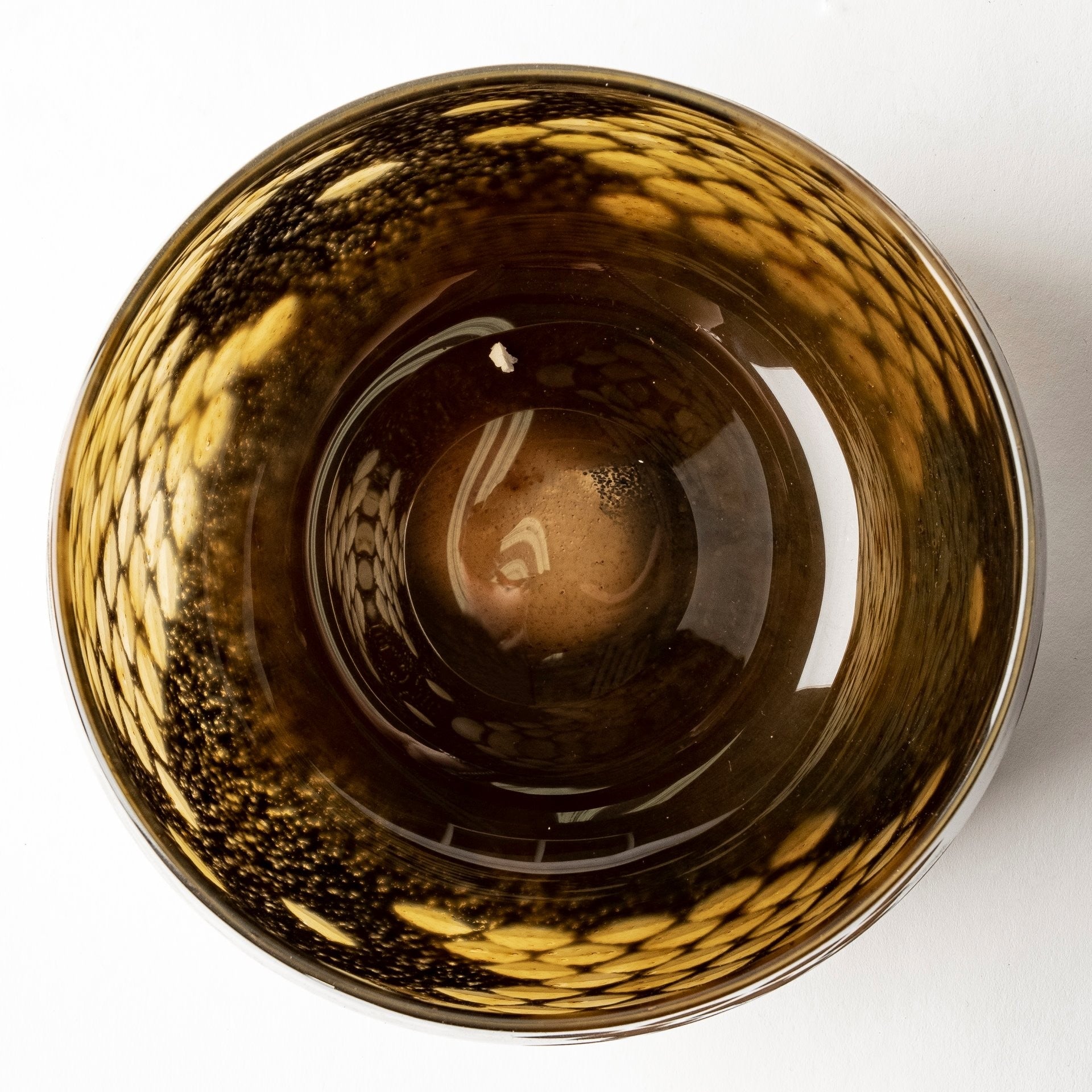 8" Gold Abstract Cylinder Crystal Glass Table Vase-Vases-DECOROLALA