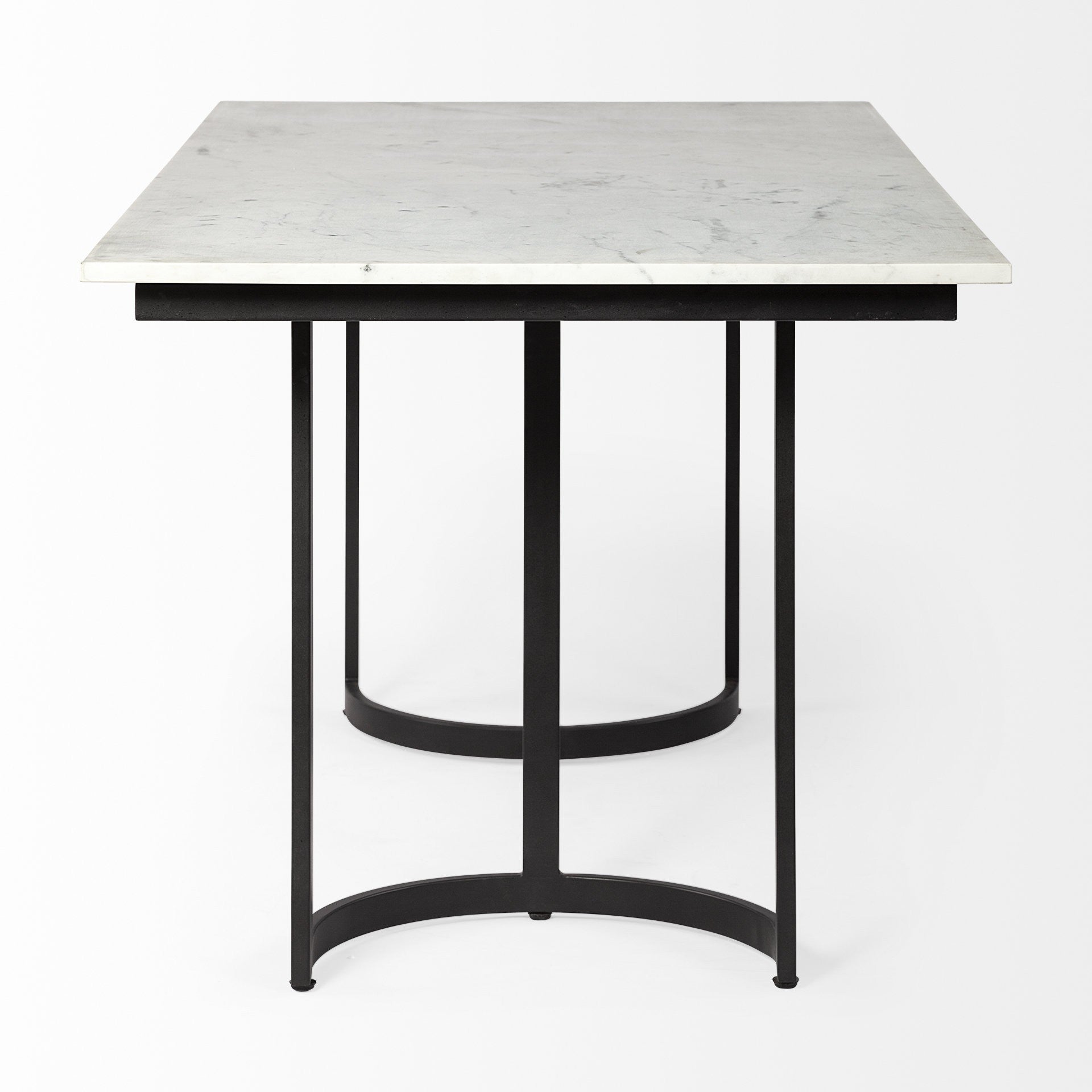 71" White And Black Dining Table-Dining Tables-DECOROLALA