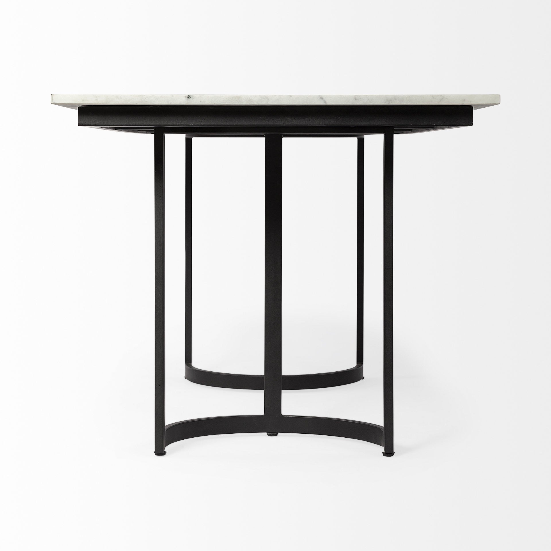 71" White And Black Dining Table-Dining Tables-DECOROLALA