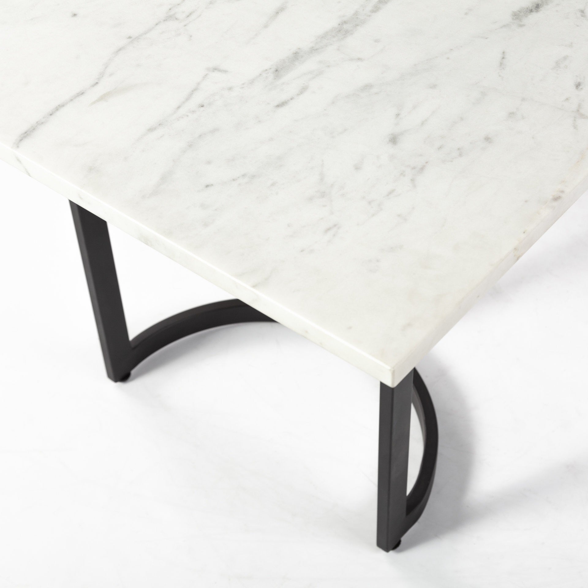 71" White And Black Dining Table-Dining Tables-DECOROLALA