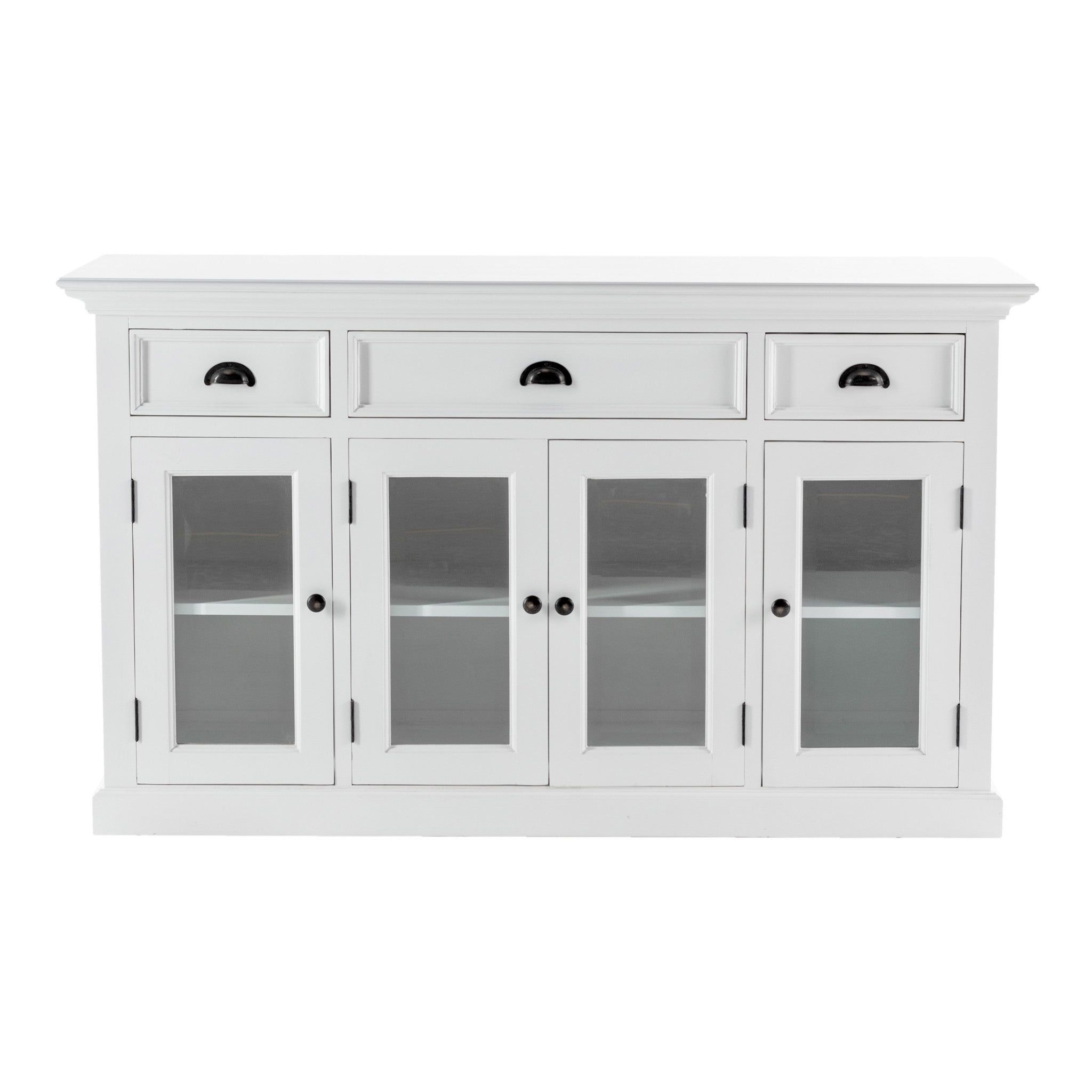 Modern Farmhouse White Buffet Server-Sideboards-DECOROLALA