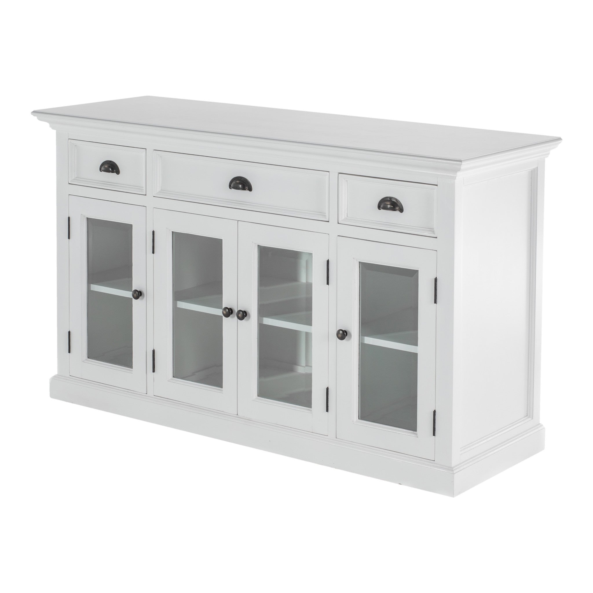 Modern Farmhouse White Buffet Server-Sideboards-DECOROLALA