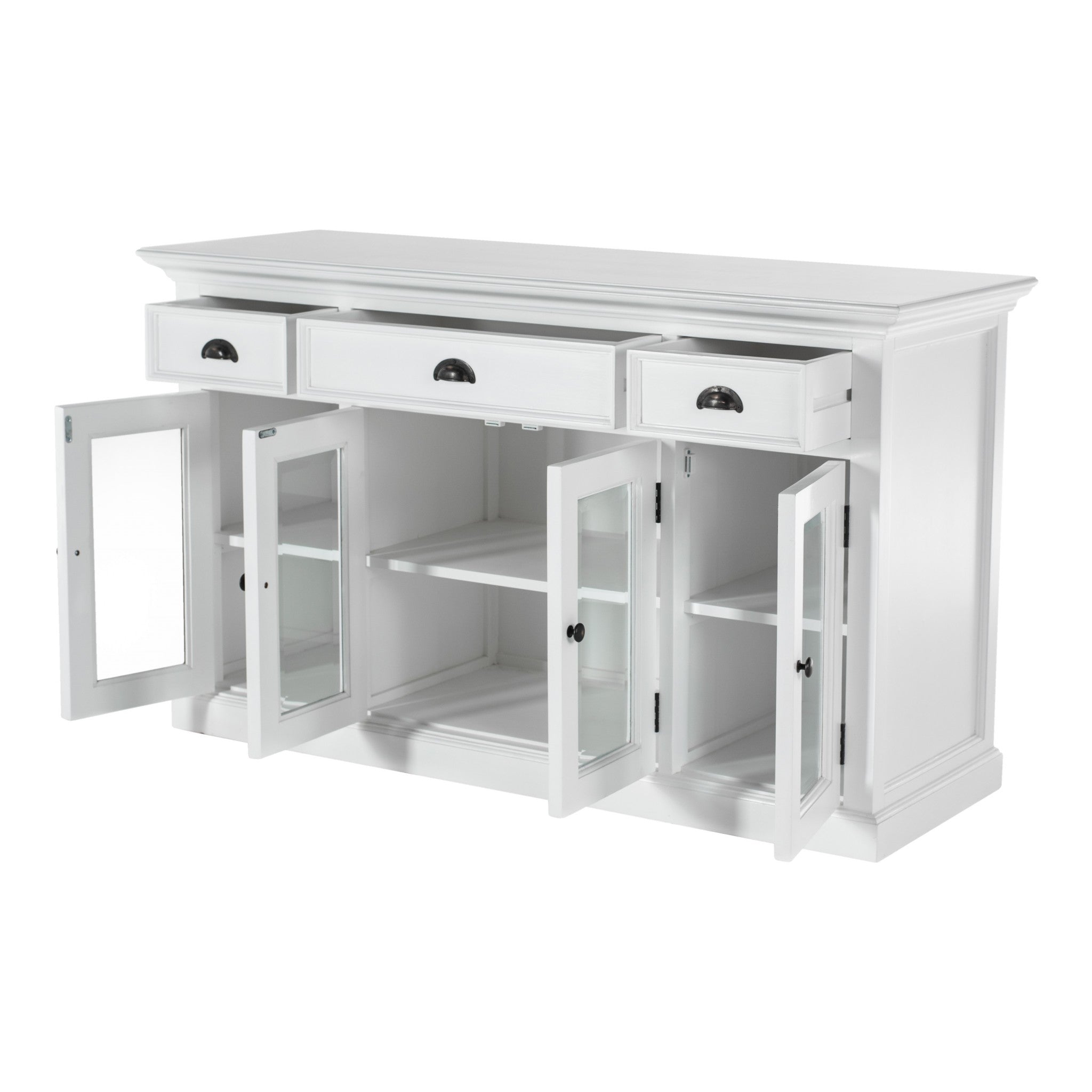 Modern Farmhouse White Buffet Server-Sideboards-DECOROLALA