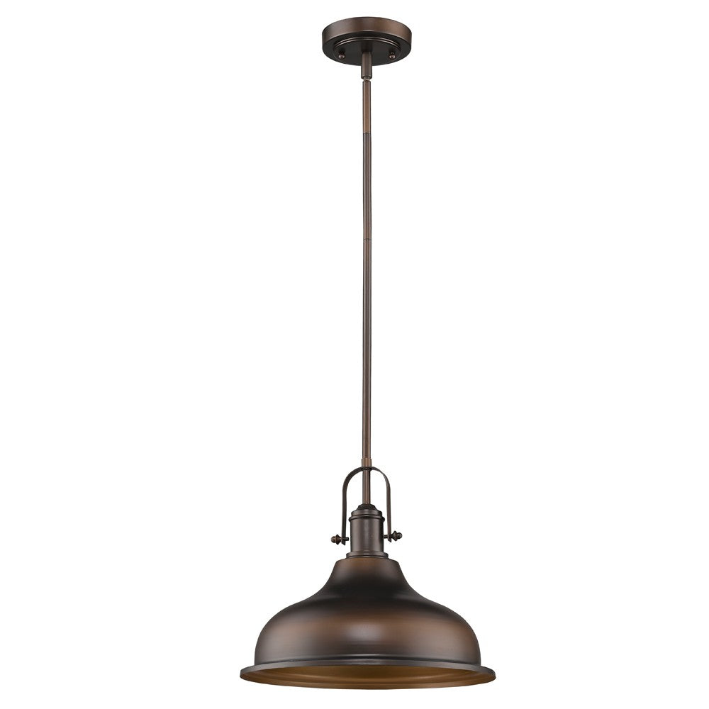 Antique Bronze Hanging Light with Dome Shade-Chandeliers-DECOROLALA