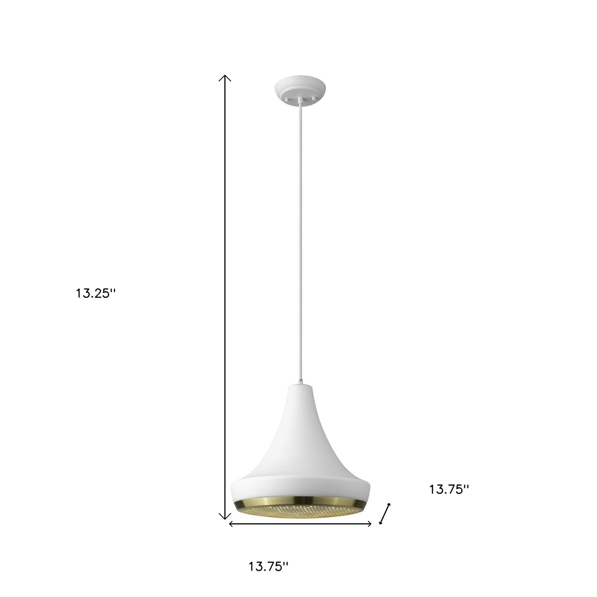 Tholos 1-Light White Pendant-Pendants-Hanging Lights-DECOROLALA