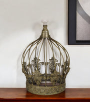 10" Bronze Metal Hand Painted Decorative Crown Tabletop Sculpture-Sculptures-DECOROLALA