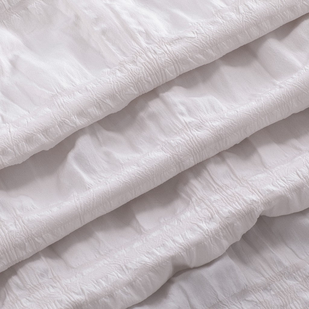 Pale Pink Modern Striped Crinkle Shower Curtain-3