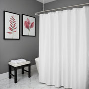 Luxurious White Waffle Weave Shower Curtain-0