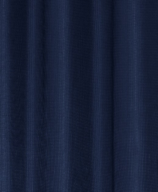 Luxurious Navy Waffle Weave Shower Curtain-3