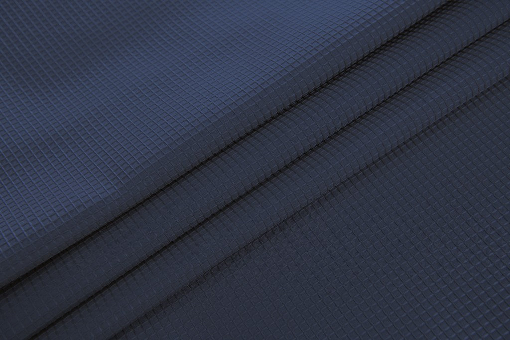 Luxurious Navy Waffle Weave Shower Curtain-5