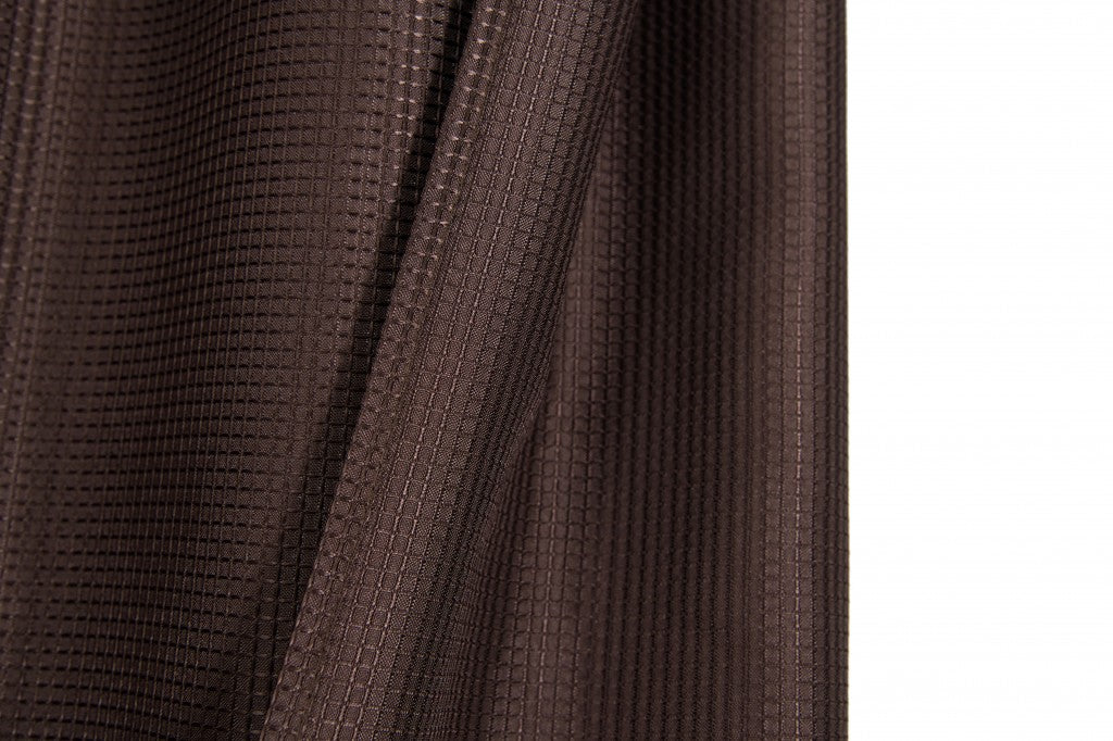 Luxurious Brown Waffle Weave Shower Curtain-4