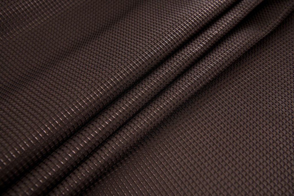 Luxurious Brown Waffle Weave Shower Curtain-5