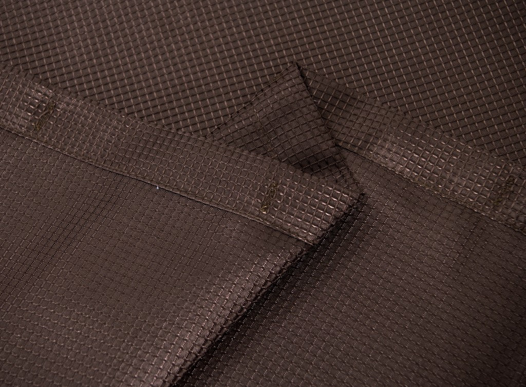 Luxurious Brown Waffle Weave Shower Curtain-6