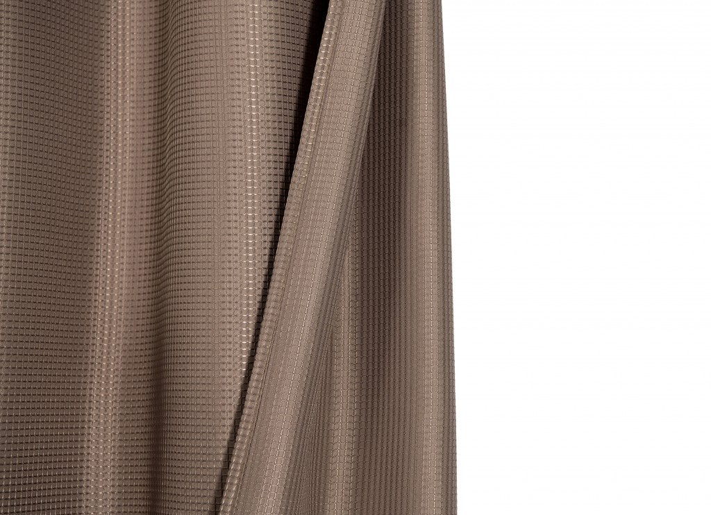 Luxurious Mocha Waffle Weave Shower Curtain-4