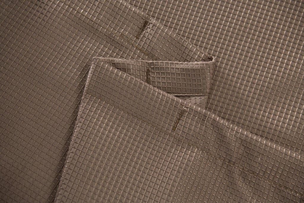 Luxurious Mocha Waffle Weave Shower Curtain-6