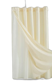 Ivory Sheer and Grid Shower Curtain and Liner Set-0