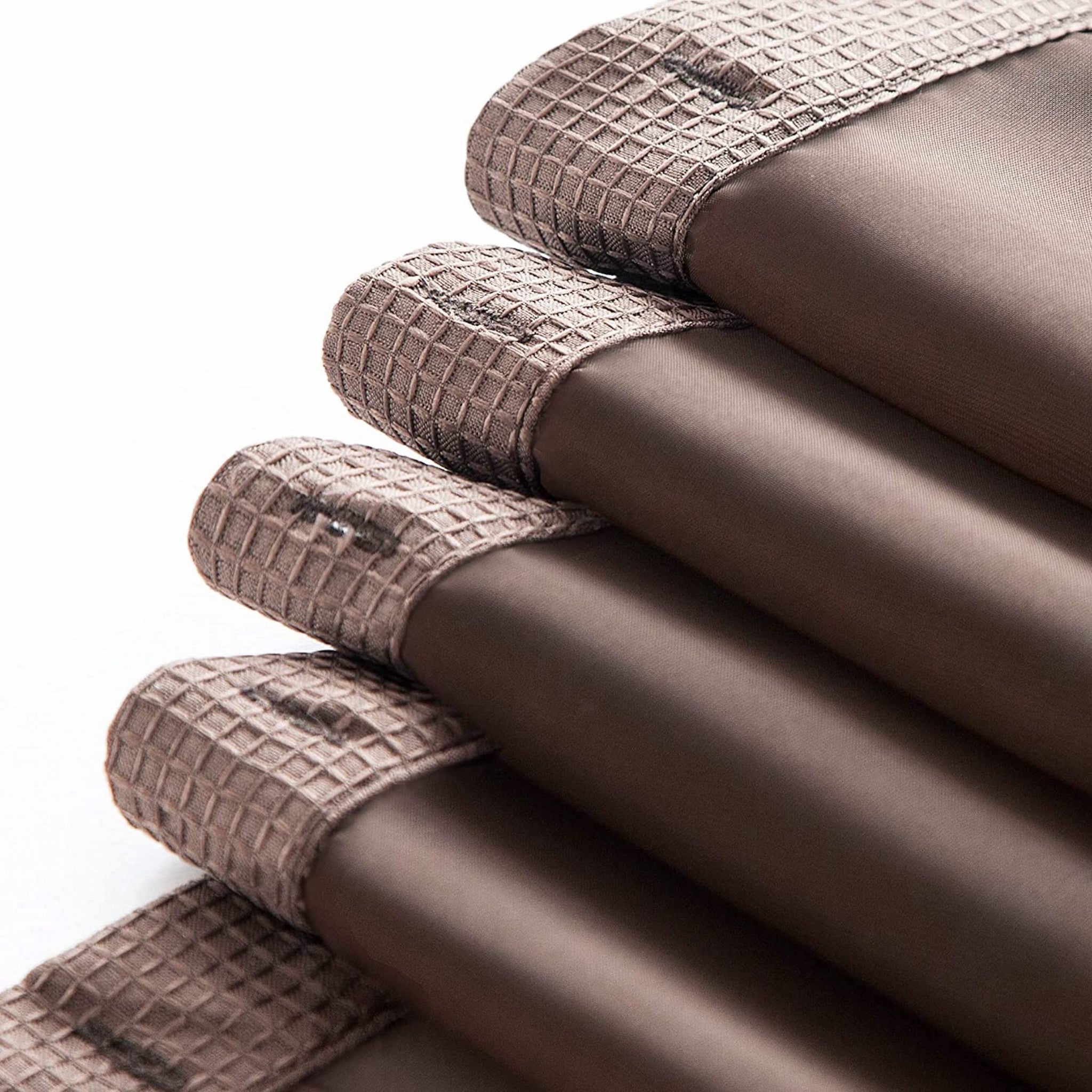 Brown Modern Grid Shower Curtain and Liner Set-1