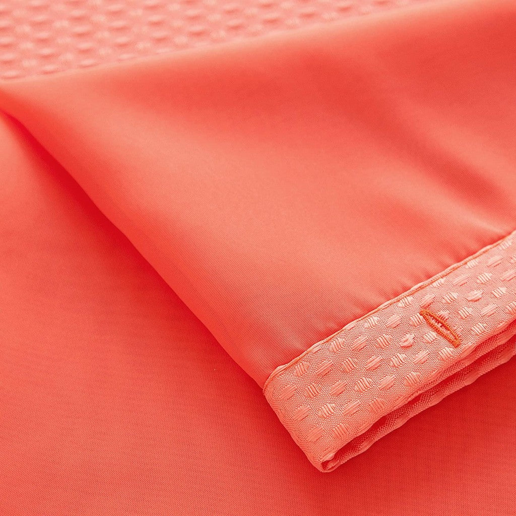 Coral Sheer and Grid Shower Curtain and Liner Set-4