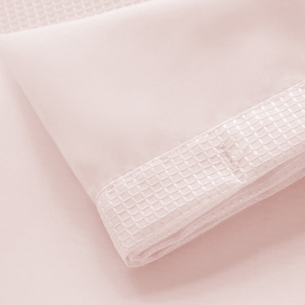 Blush Sheer and Grid Shower Curtain and Liner Set-4