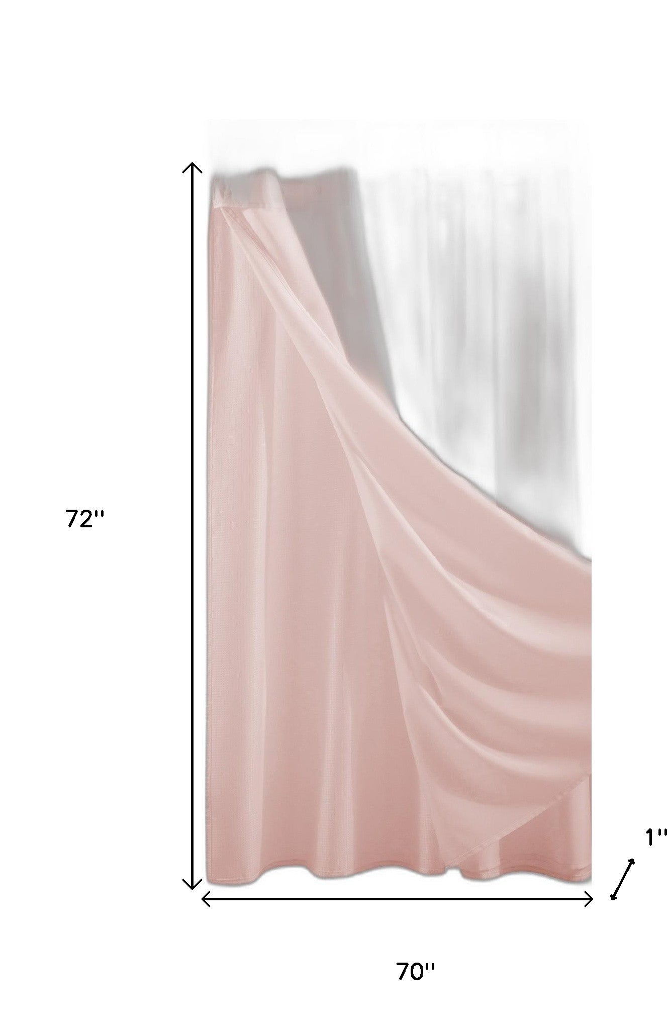 Blush Sheer and Grid Shower Curtain and Liner Set-7