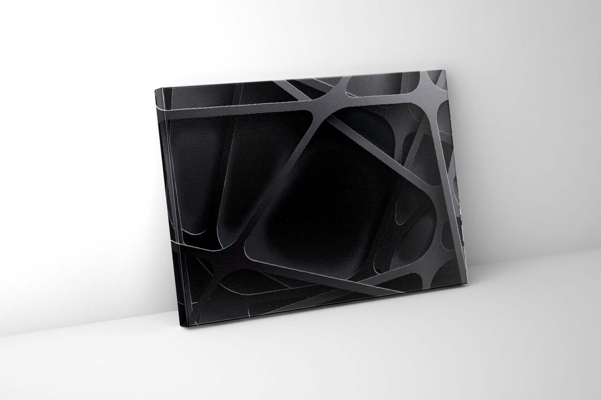 3D Black Canvas Wall Art Print 48x36-Wall Art-DECOROLALA