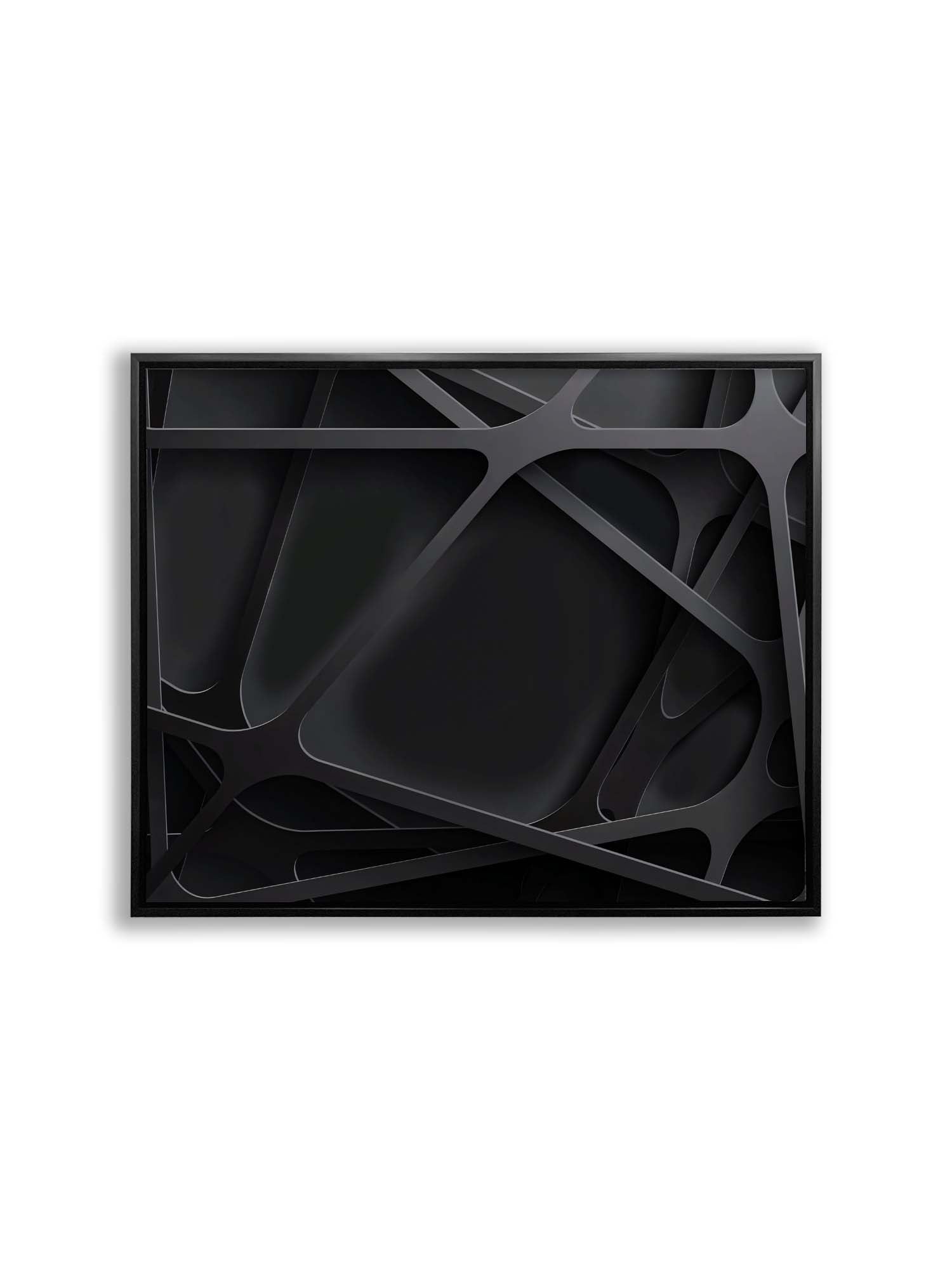 3D Black Canvas Wall Art Print 48x36-Wall Art-DECOROLALA