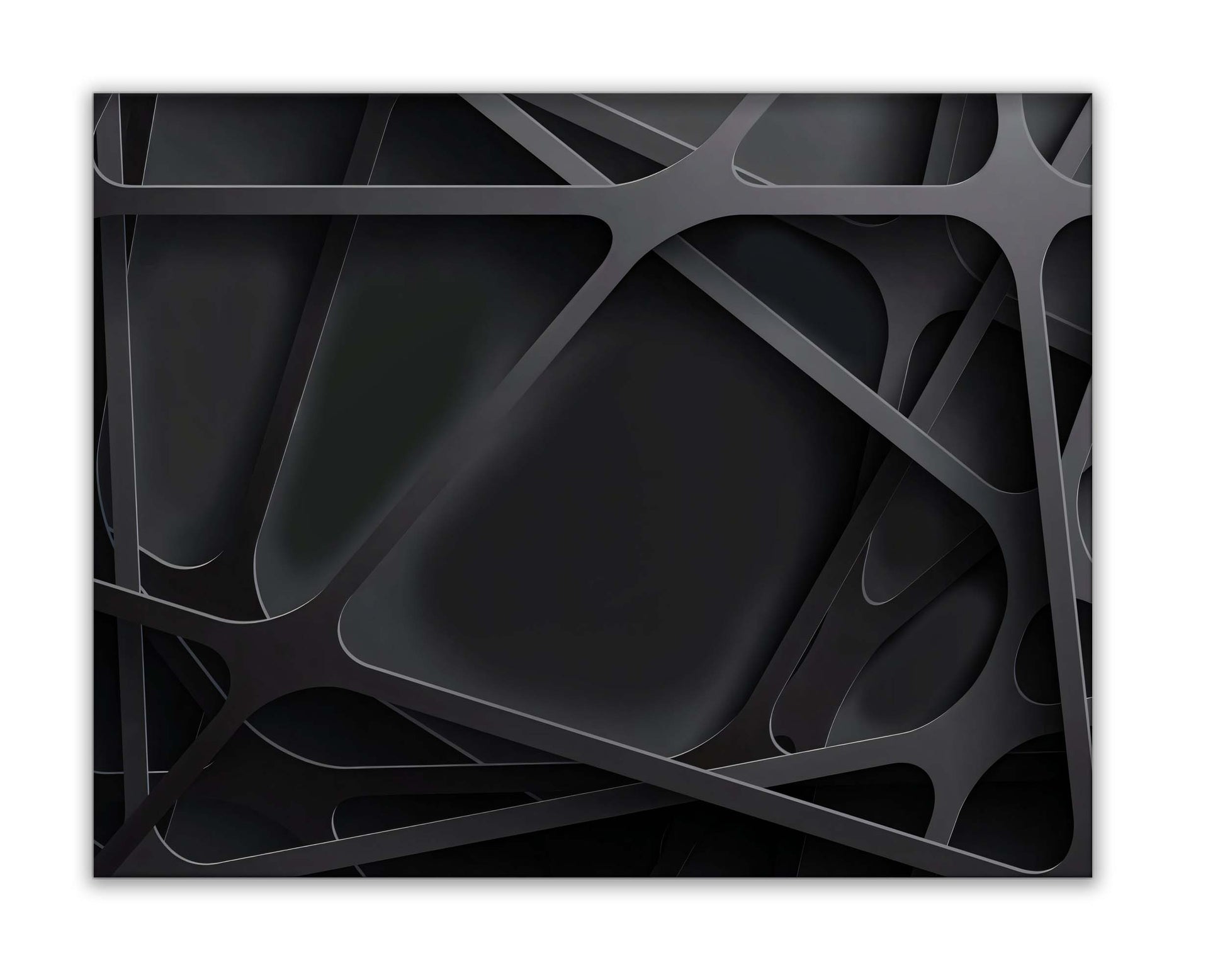 3D Black Canvas Wall Art Print 48x36-Wall Art-DECOROLALA