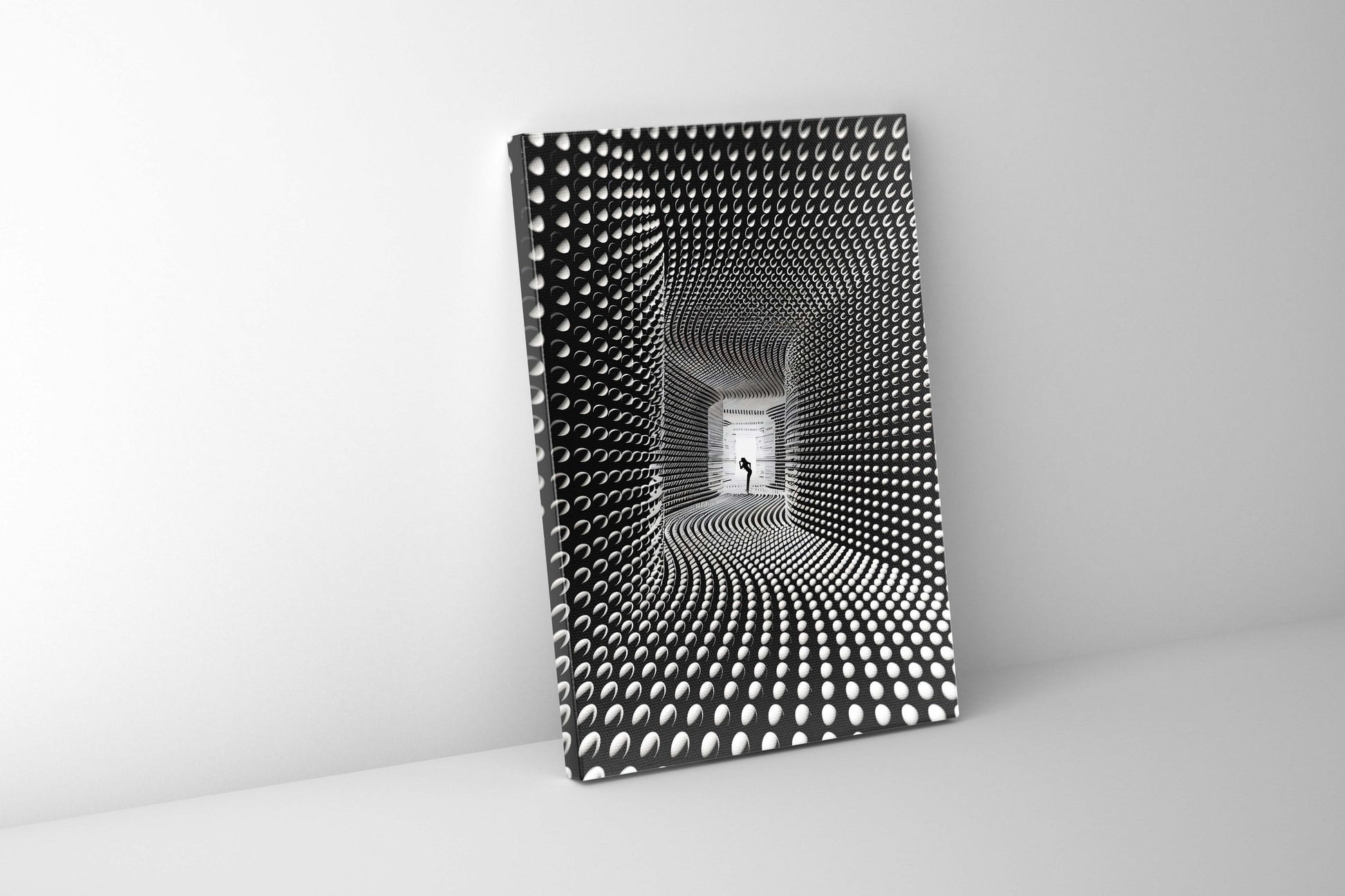 3D Canvas Wall Art Black & White 48x36"-Wall Art-DECOROLALA