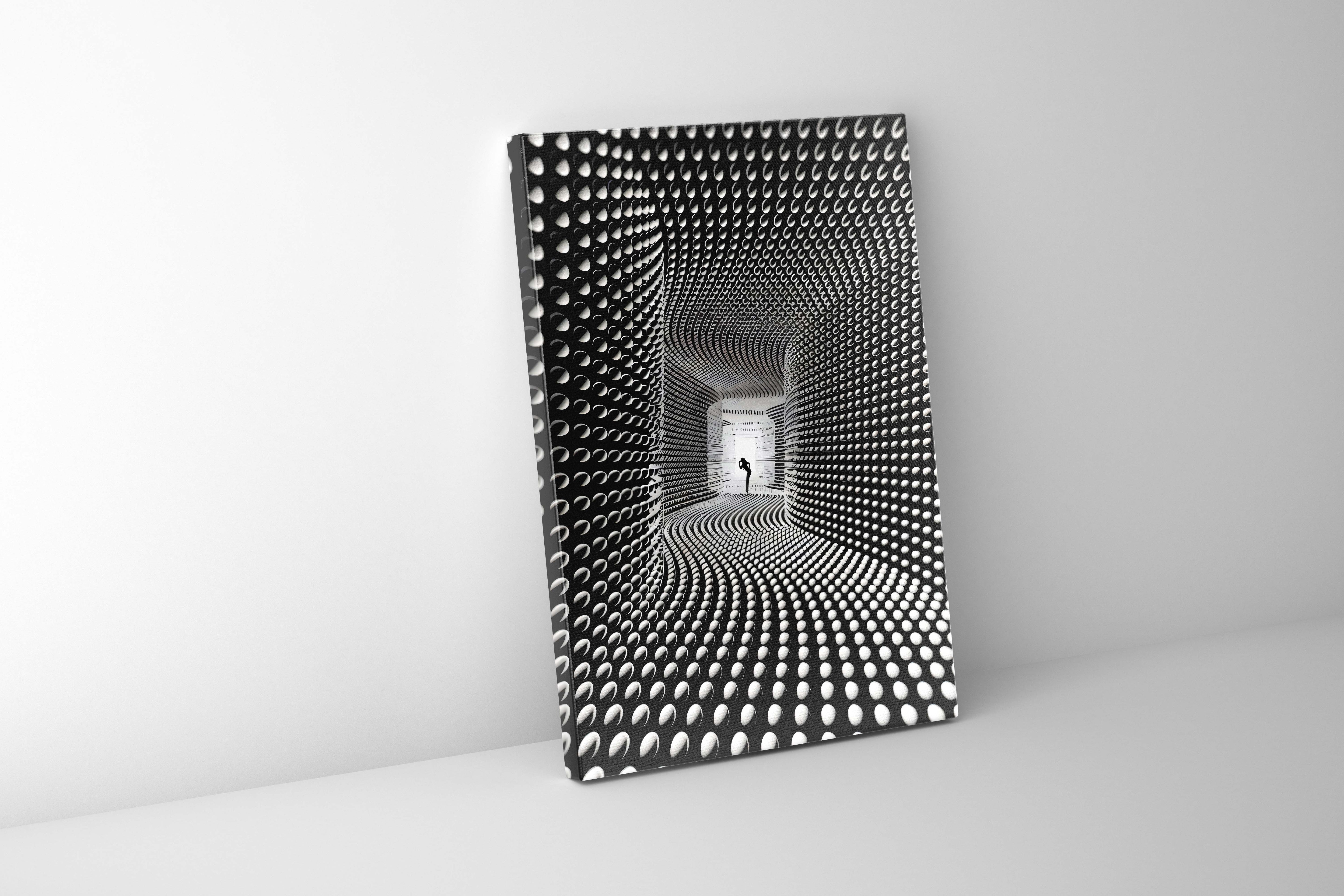 3D Canvas Wall Art Black & White 48x36"-Wall Art-DECOROLALA