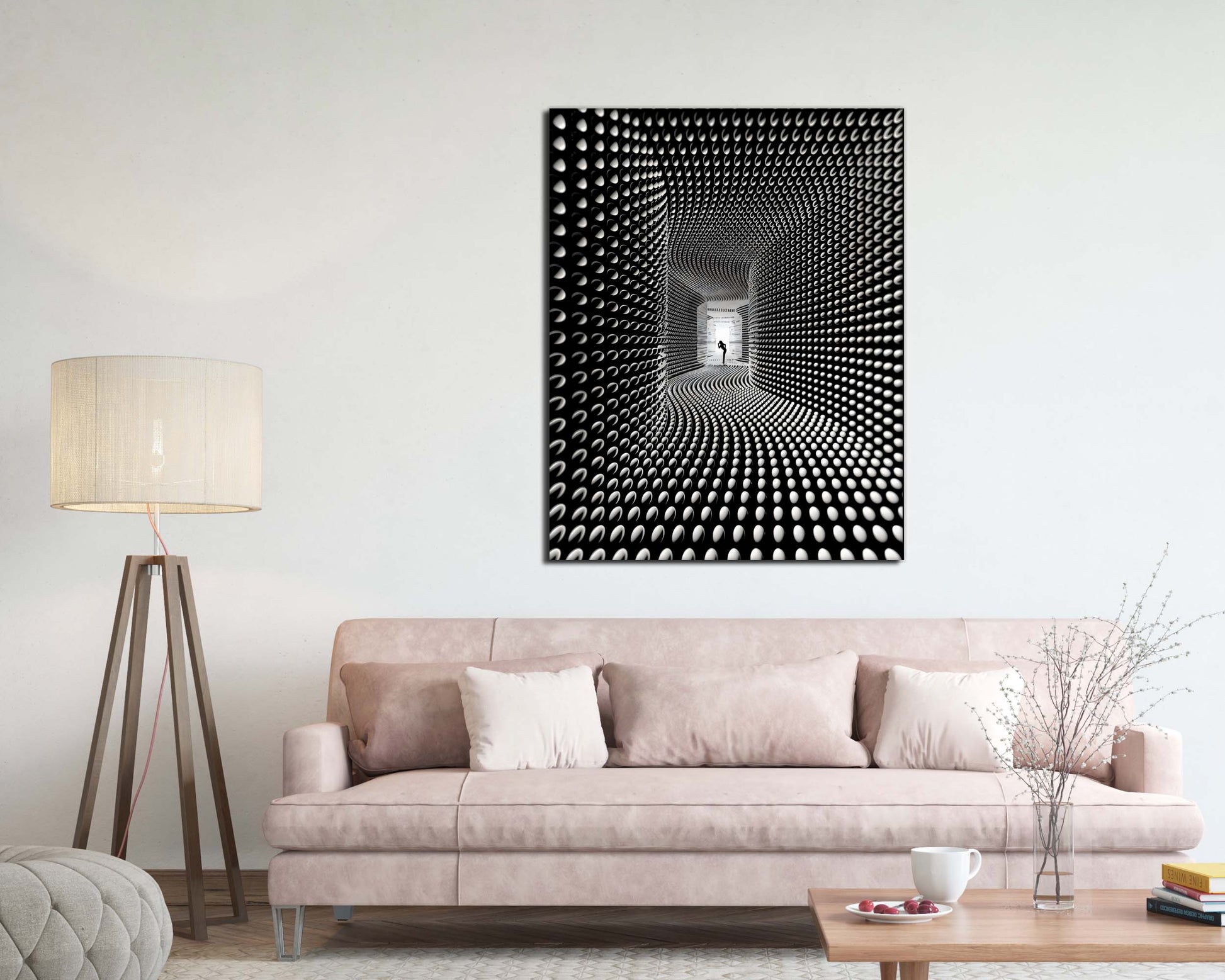 3D Canvas Wall Art Black & White 48x36"-Wall Art-DECOROLALA