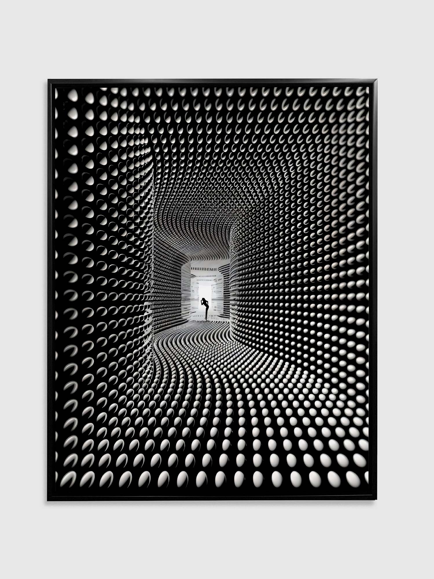 3D Canvas Wall Art Black & White 48x36"-Wall Art-DECOROLALA