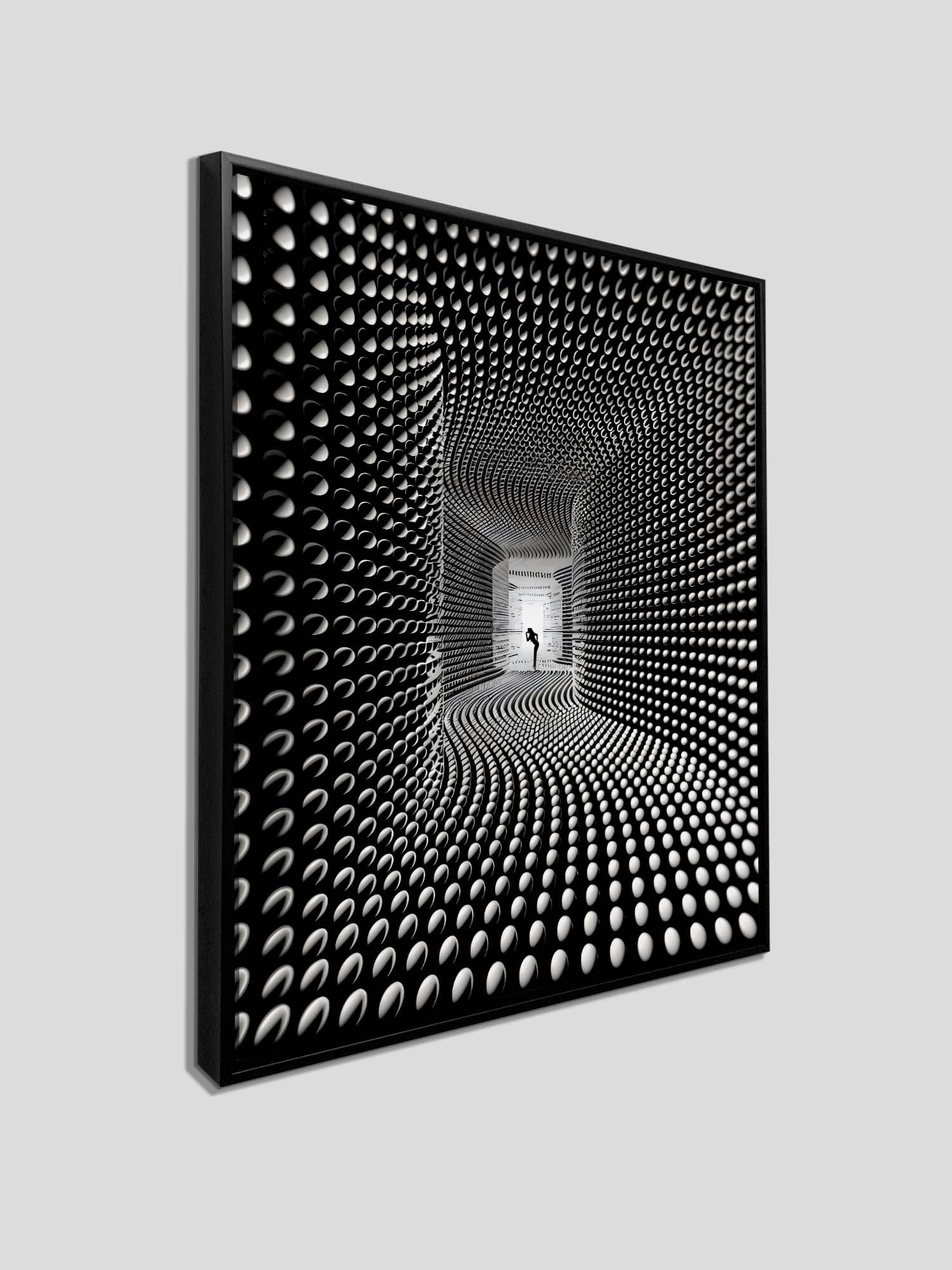 3D Canvas Wall Art Black & White 48x36"-Wall Art-DECOROLALA