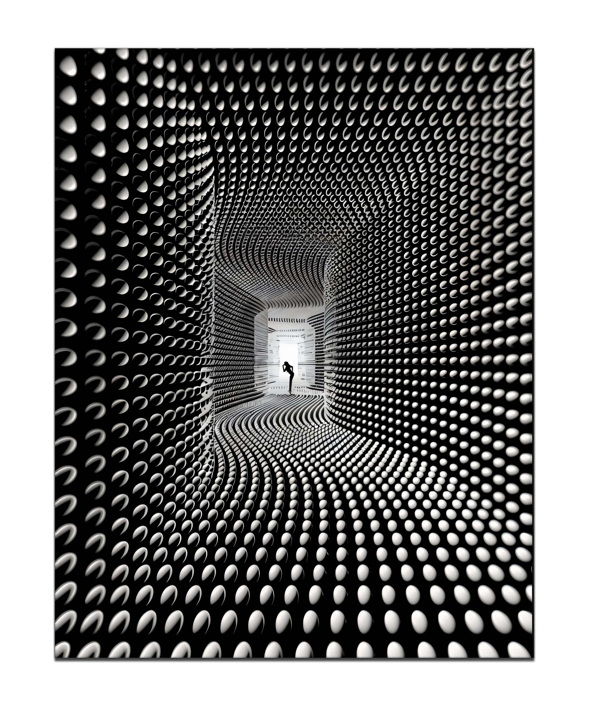 3D Canvas Wall Art Black & White 48x36"-Wall Art-DECOROLALA