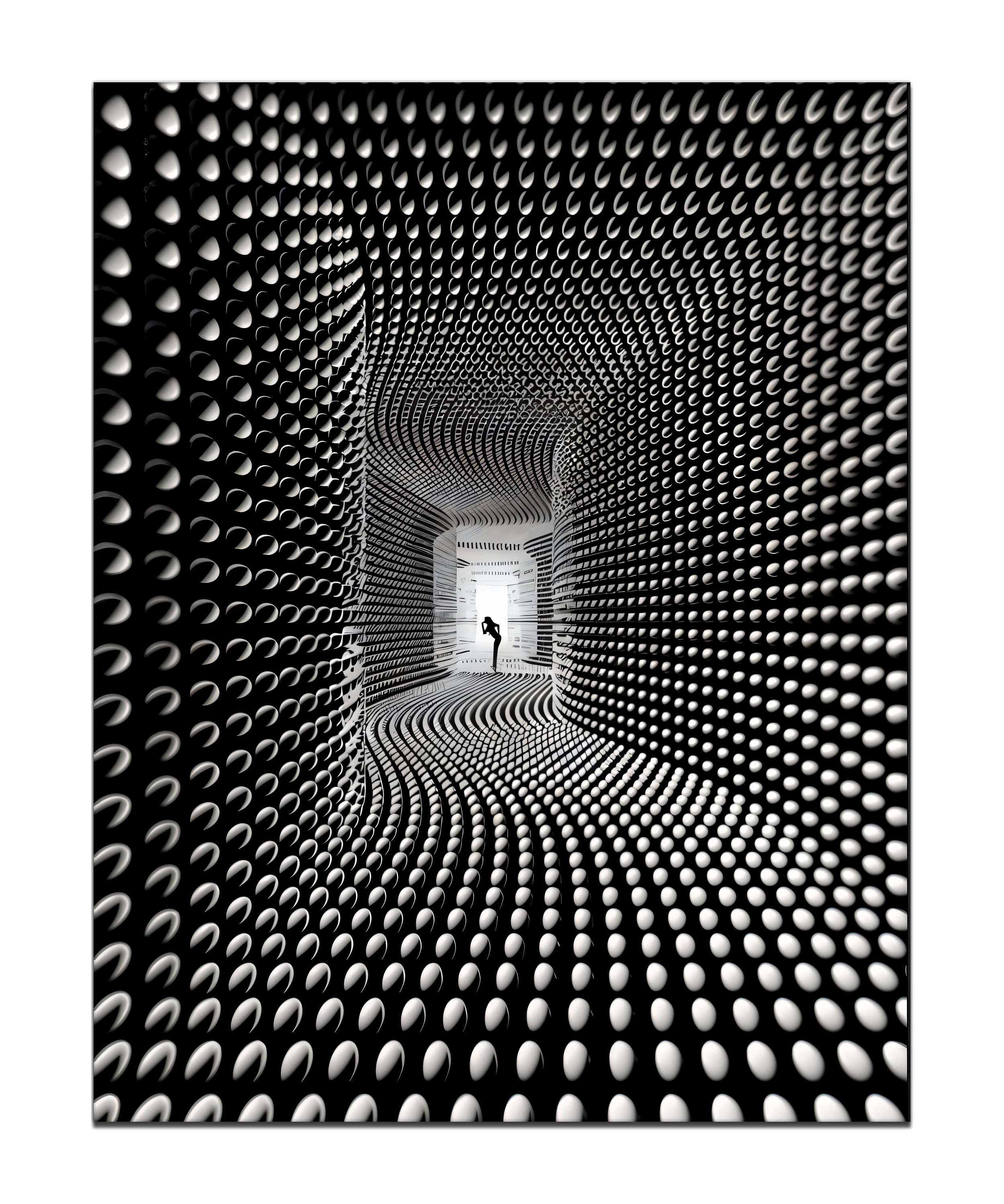 3D Canvas Wall Art Black & White 48x36"-Wall Art-DECOROLALA