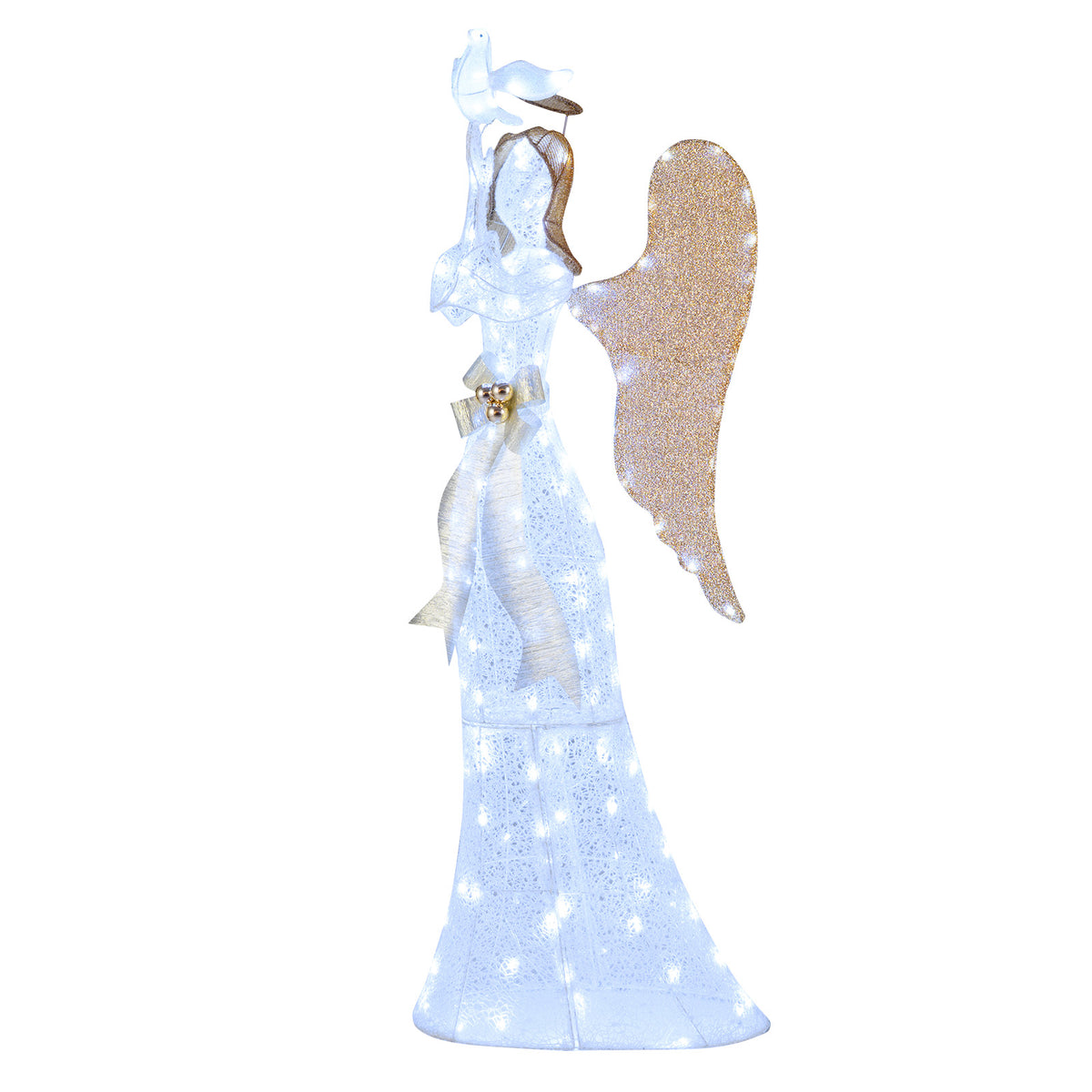 3D Lighted Angel Christmas Decoration 5.5 FT Halo Angel-Christmas Decorations & Accessories-DECOROLALA