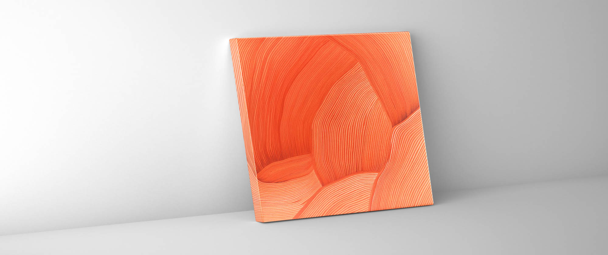 3D Line Drawing 36x36 Canvas Gold Finish-Canvas Print-DECOROLALA