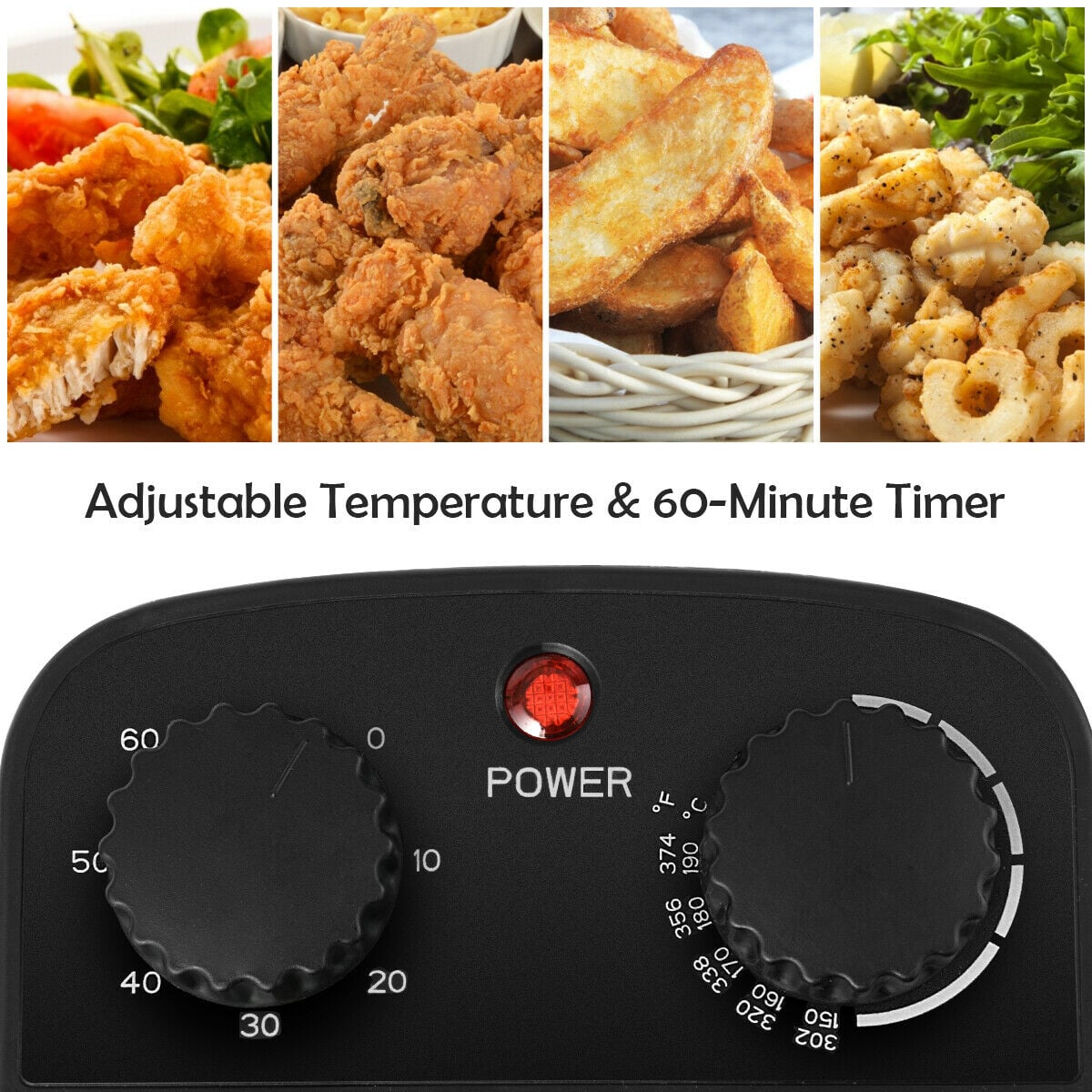 3.2 Quart Electric Stainless Steel Deep Fryer with Timer-Silver-Air Fryers-DECOROLALA