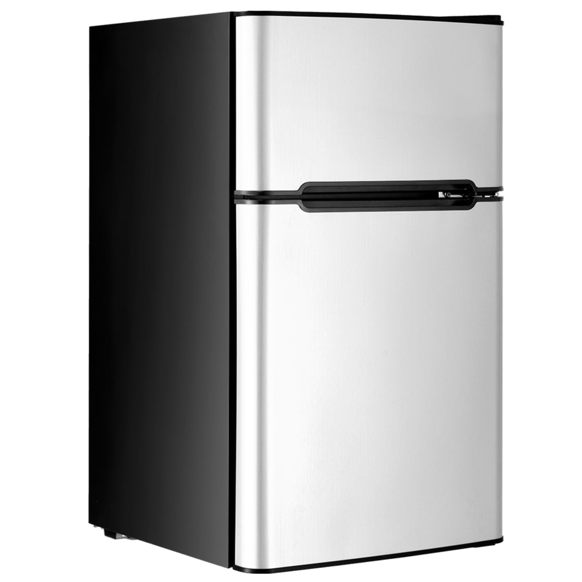 3.2 cu ft. Compact Stainless Steel Refrigerator-Gray-Refrigerators-DECOROLALA