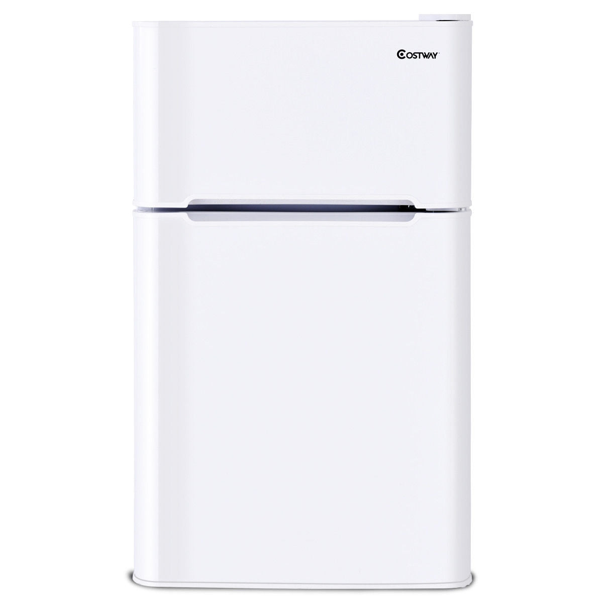 3.2 cu ft. Compact Stainless Steel Refrigerator-White-Refrigerators-DECOROLALA