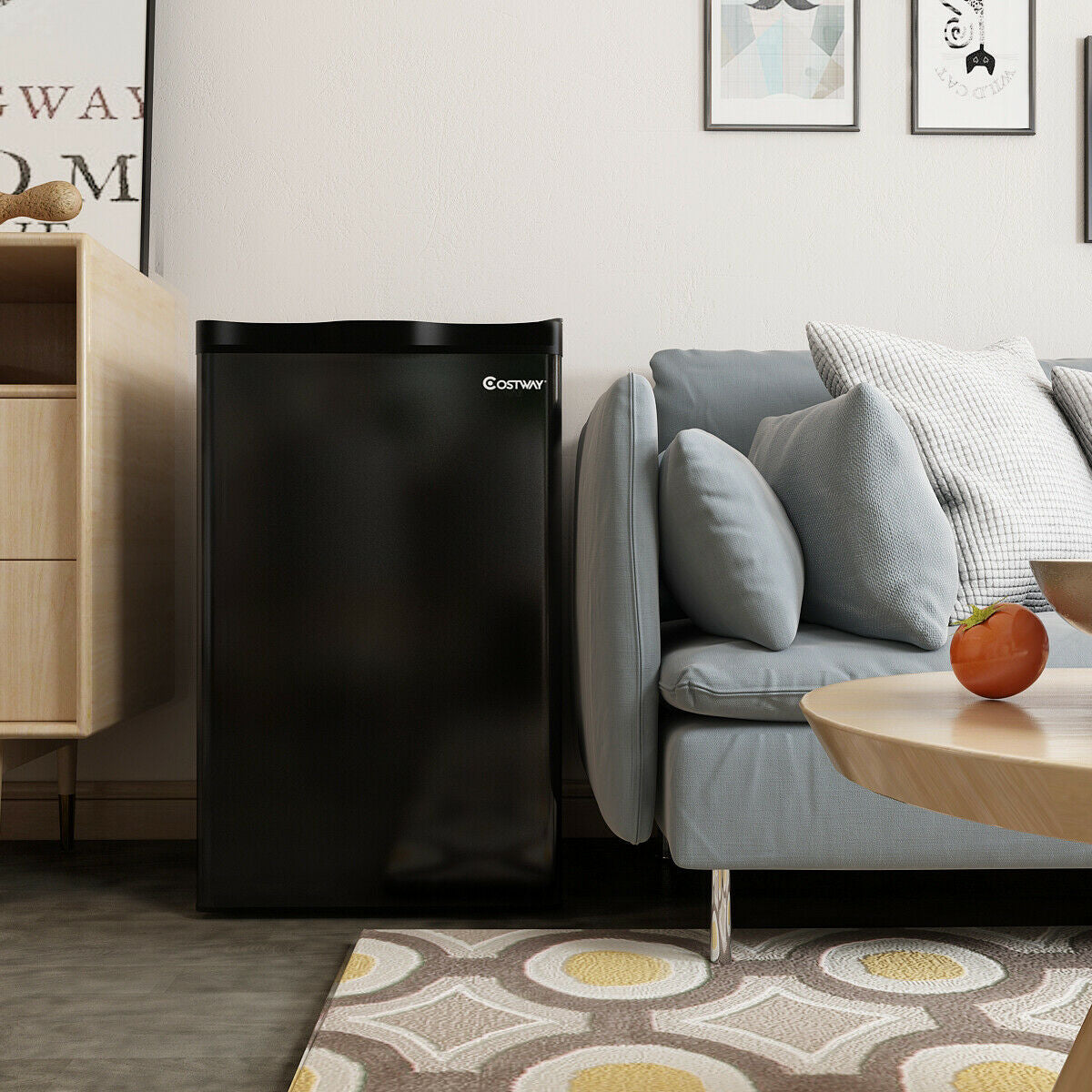 3.2 cu.ft. Mini Dorm Compact Refrigerator-Black-Refrigerators-DECOROLALA