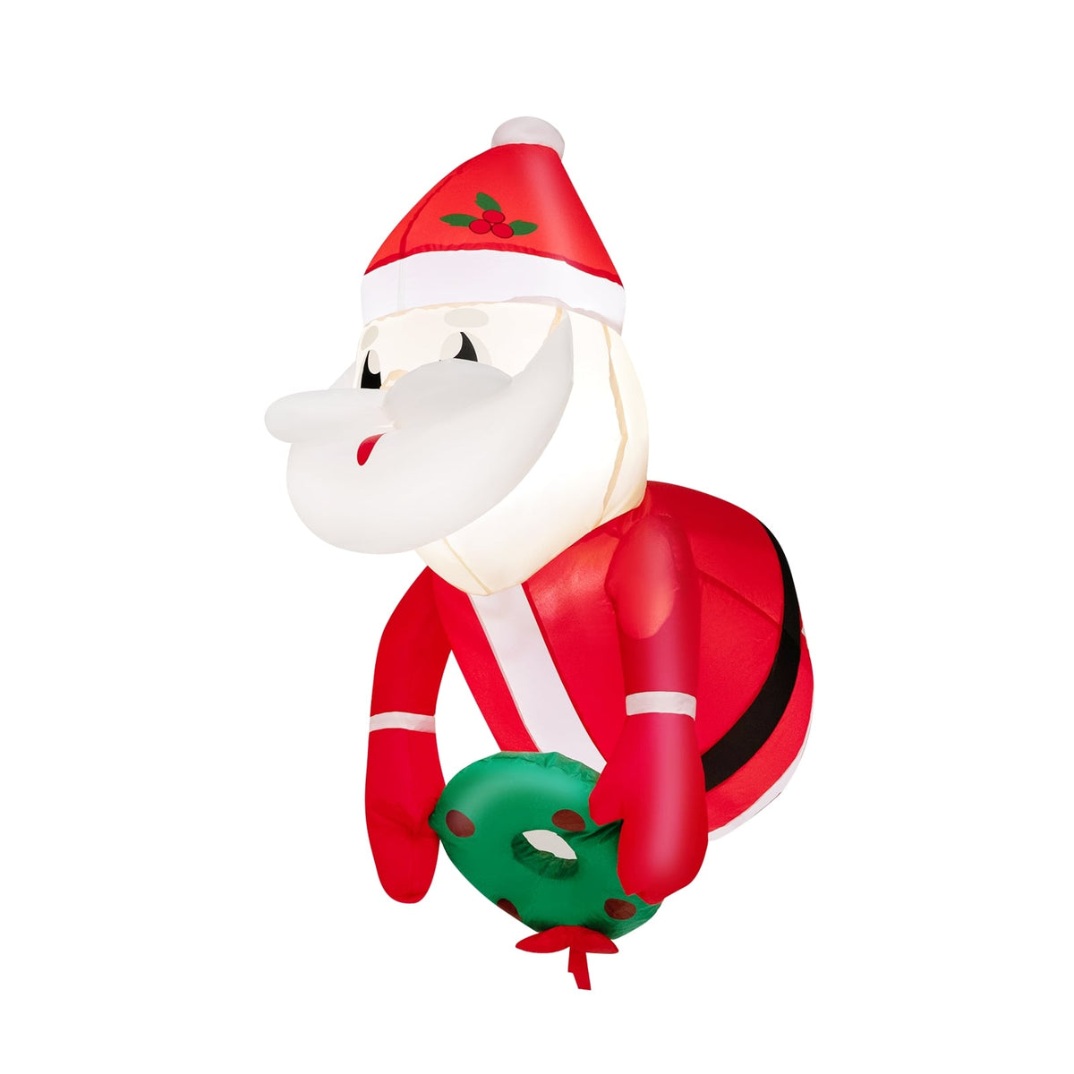 3.3 Feet Lighted Inflatable Santa Claus Broke Out from Window-Christmas Inflatables-DECOROLALA