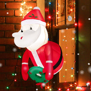 3.3 Feet Lighted Inflatable Santa Claus Broke Out from Window-Christmas Inflatables-DECOROLALA