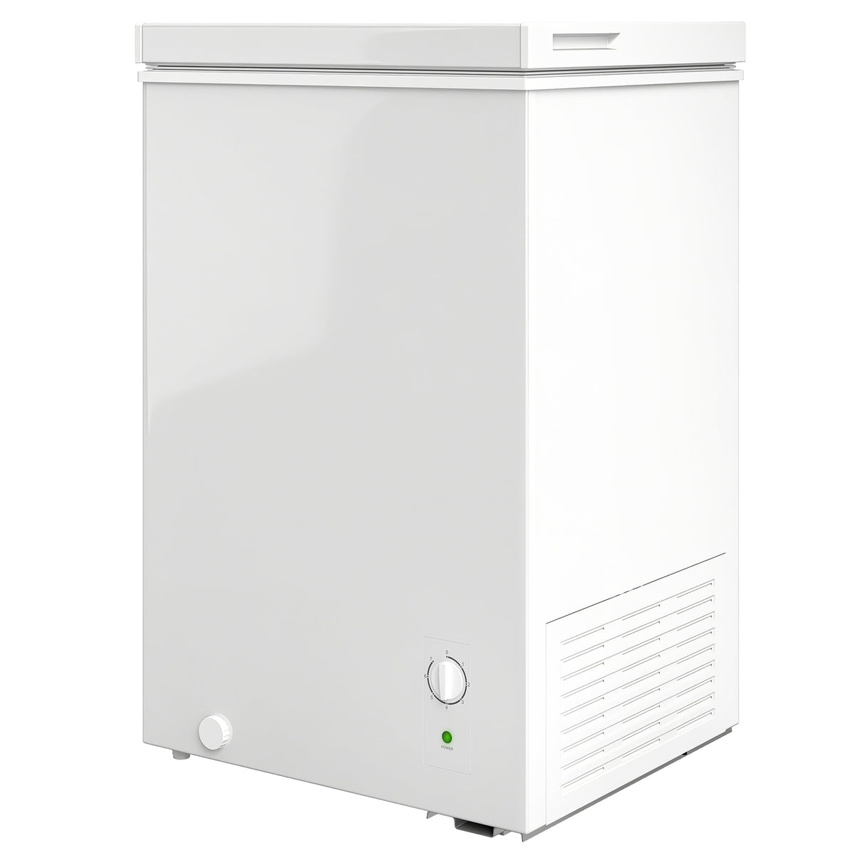 3.5 Cu.Ft Chest Freezer with Adjustable Thermostat - White-Small Kitchen Appliances-DECOROLALA